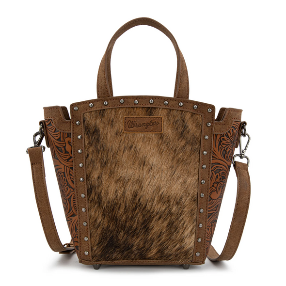 MONTANA WEST GENUINE HAIR-ON COWHIDE BROWN - LADIES PURSES  - WG252-8014BR