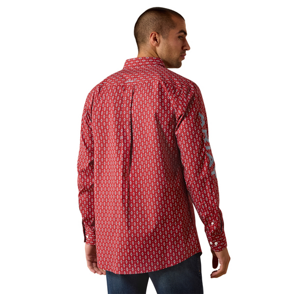 ARIAT TEAM WILLOW FITTED RED & BLUE - MENS SHIRT  - 10071758