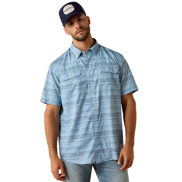 ARIAT VENTEK OUTBOUND BLISSFUL BLUE - MENS SHIRT  - 10071051