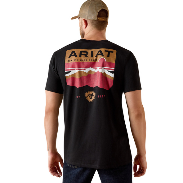 ARIAT HIGHLAND SUNDOWNER BLACK - MENS TEE  - 10071187