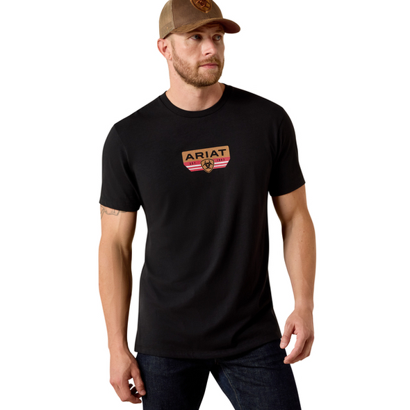 ARIAT HIGHLAND SUNDOWNER BLACK - MENS TEE  - 10071187