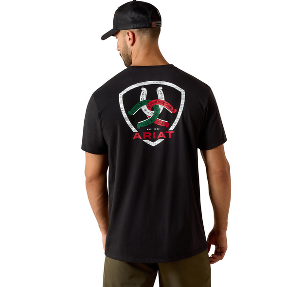 ARIAT TRES HERRANDAURAS SHEILD BLACK - MENS TEE  - 10054357