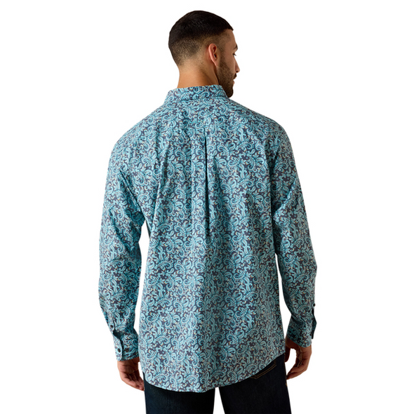 ARIAT PHILLY BLUE PAISLEY PRINT - MENS SHIRT  - 10071602