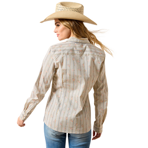 ARIAT KIRBY VINTAGE FLORAL STRIPE - LADIES SHIRT  - 10071417
