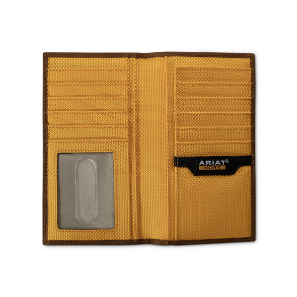 ARIAT THICK STITCH BROWN WORK RODEO - ACCESSORIES WALLET  - A3403002