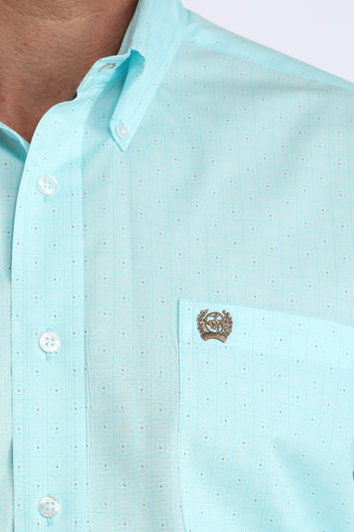 CINCH LIGHT BLUE DOT PRINT - MENS SHIRT  - MTW1106062