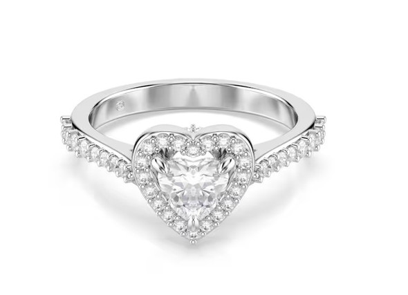 SWAROVSKI UNA ANGELIC HEART RHODIUM - ACCESSORIES JEWELRY RING - 574404