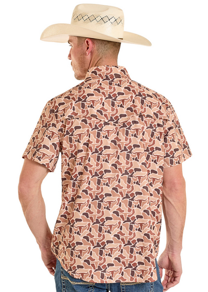 ROCK & ROLL CAMEL CAMO TEK PRINT - MENS SHIRT  - BMN3S08394