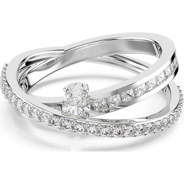 SWAROVSKI TWISTING HYPERBOLA SILVER - ACCESSORIES JEWELRY RING - 569122
