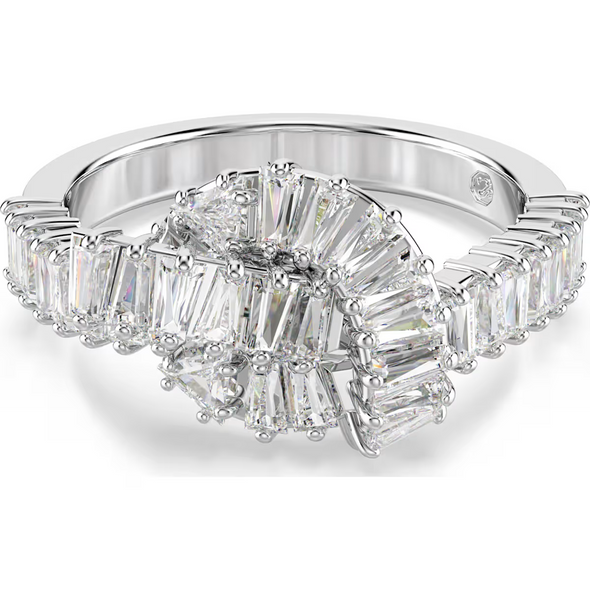 SWAROVSKI MATRIX KNOT BAGUETTE SILVER - ACCESSORIES JEWELRY RING - 572711