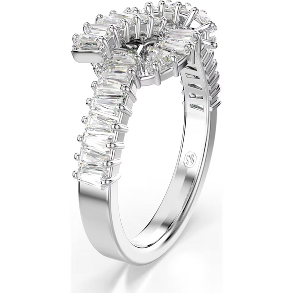 SWAROVSKI MATRIX KNOT BAGUETTE SILVER - ACCESSORIES JEWELRY RING - 572711