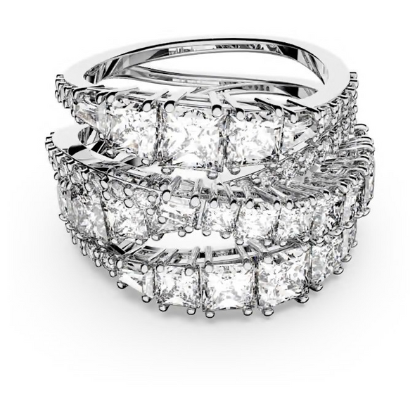 SWAROVSKI HYPERBOLA SPIRAL SILVER WHITE - ACCESSORIES JEWELRY RING - 558465