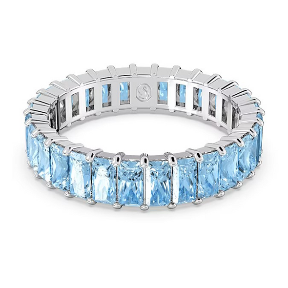SWAROVSKI MATRIX BAGUETTE BLUE SILVER - ACCESSORIES JEWELRY RING - 566190