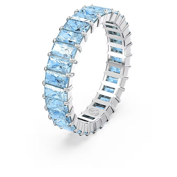 SWAROVSKI MATRIX BAGUETTE BLUE SILVER - ACCESSORIES JEWELRY RING - 566190