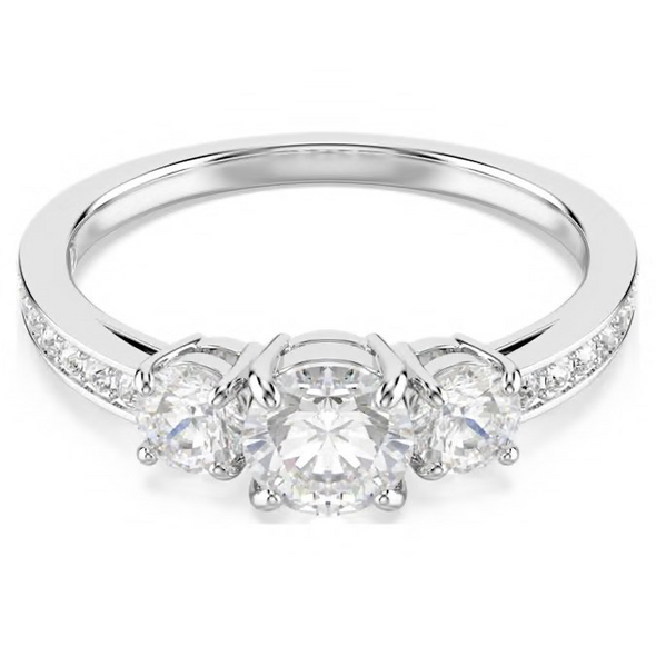 SWAROVSKI STILLA  ATTRACT SILVER ROUND - ACCESSORIES JEWELRY RING - 565628