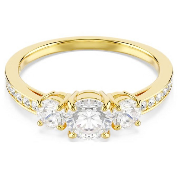 SWAROVSKI STILLA  ATTRACT GOLD ROUND - ACCESSORIES JEWELRY RING - 572329