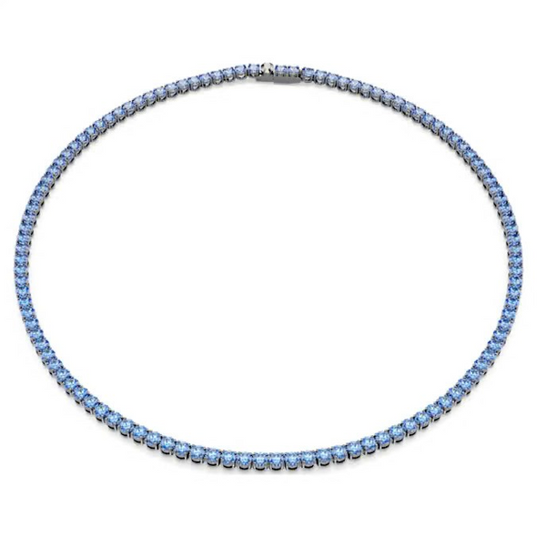 SWAROVSKI MATRIX TENNIS BLUE SILVER - ACCESSORIES JEWELRY NECKLACE - 574345