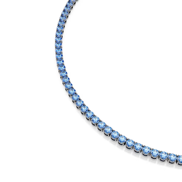 SWAROVSKI MATRIX TENNIS BLUE SILVER - ACCESSORIES JEWELRY NECKLACE - 574345