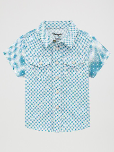 WRANGLER TODDLER BLUE GEO SNAP PRINT - KIDS BOYS SHIRT - 112378880