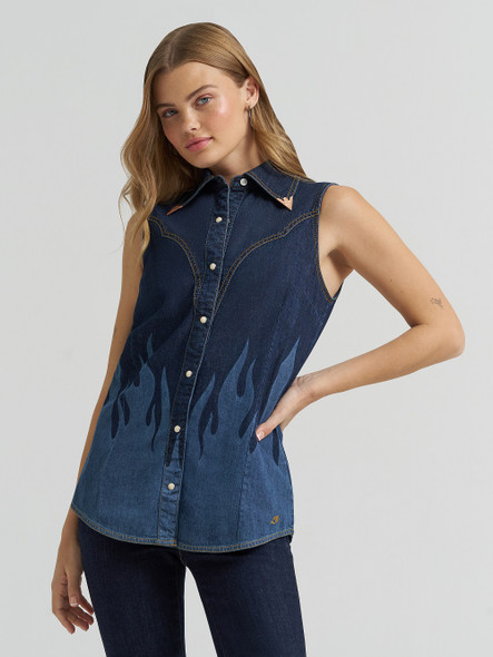 WRANGLER LAINEY WILSON DARK DENIM - LADIES VESTS  - 112380460