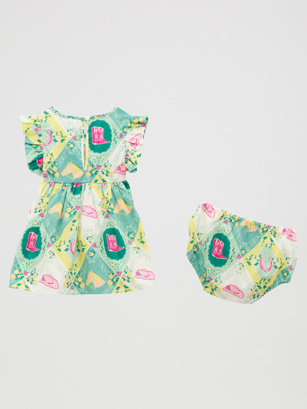 WRANGLER BABY GIRL DRESS GREEN PRINT - KIDS GIRLS OTHER - 112379471