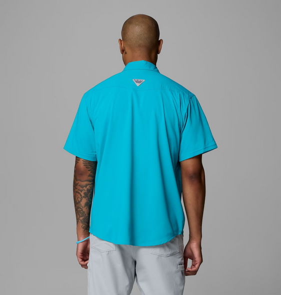 COLUMBIA PFG SKIFF GUIDE OCEAN TEAL - MENS SHIRT  - 2136761443