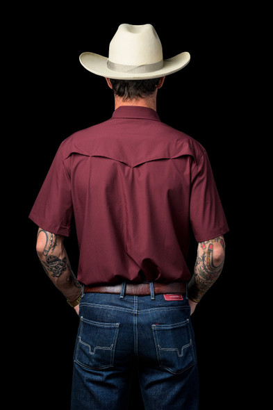 FERREL MAROON SNAP SHIRT - MENS SHIRT  - FSS1002331