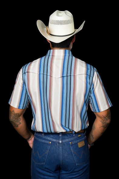 FERREL THE HARRISON CREAM STRIPE - MENS SHIRT  - FPS1026037