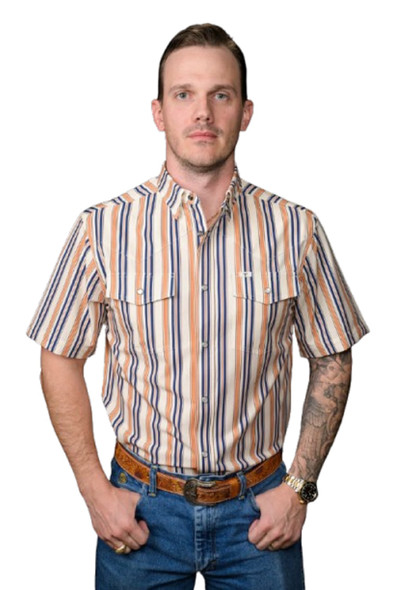 FERREL THE JACKSON BLUE/YELLOW STRIPE - MENS SHIRT  - FPS1002589