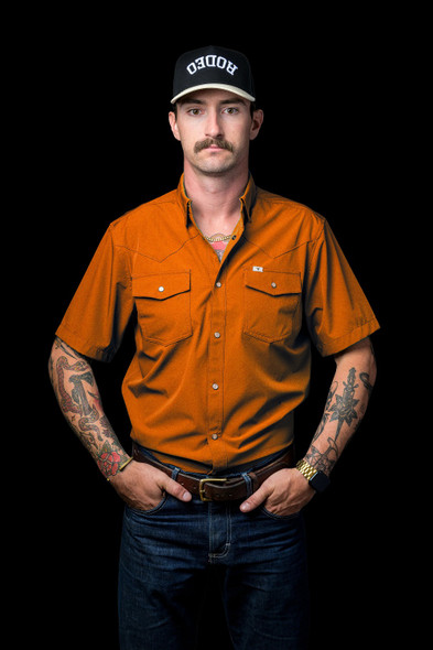 FERREL ORANGE SNAP - MENS SHIRT  - FSS1002337