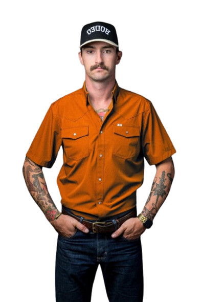 FERREL ORANGE SNAP - MENS SHIRT  - FSS1002337