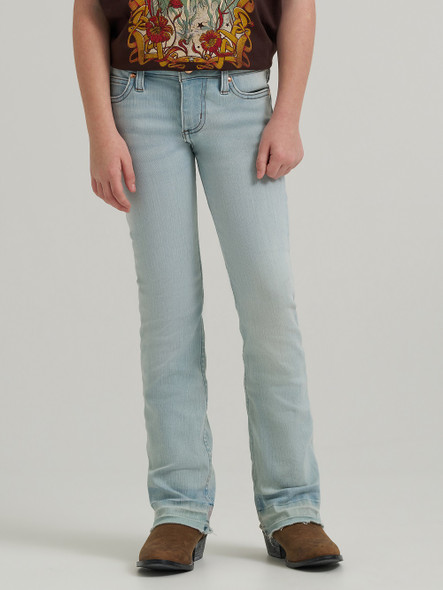 WRANGLER LAINEY WILSON BLEACH BOOT HUG - KIDS GIRLS JEANS - 112368275