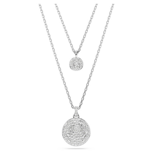 SWAROVSKI SUBLIMA LAYERED PENDANT, WHITE - ACCESSORIES JEWELRY NECKLACE - 5684244
