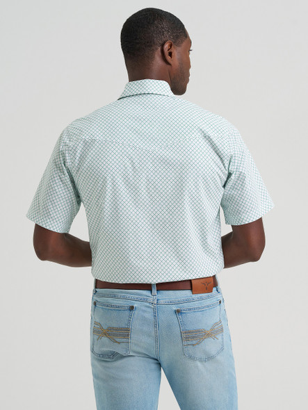 WRANGLER 20X GREEN SNAP PRINT - MENS SHIRT  - 112378708