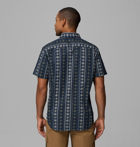 COLUMBIA COLLEGIATE NAVY WILDFLOWER - MENS SHIRT  - 1768931486