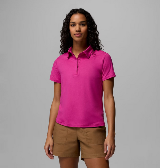 COLUMBIA PARSONS POINT FUCHSIA HEATHER - LADIES POLO  - 2155421538