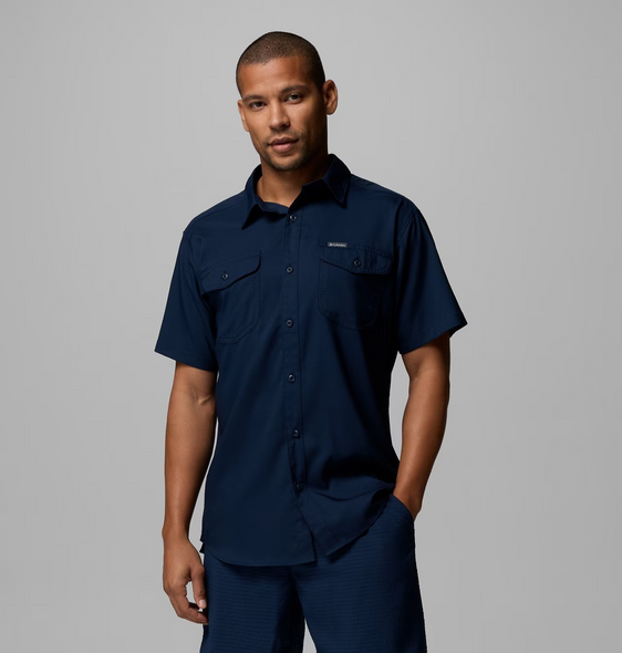 COLUMBIA UTILIZER COLLEGIATE NAVY - MENS SHIRT  - 1577761464