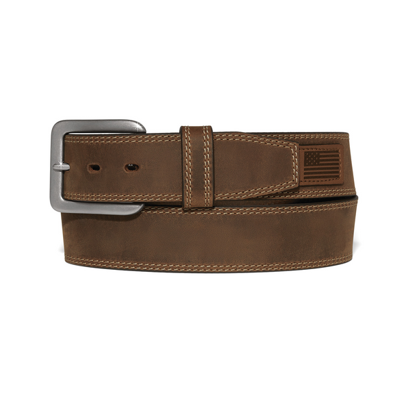 JUSTIN  BROWN LEATHER HERITAGE BELT - ACCESSORIES BELT MEN - C14225