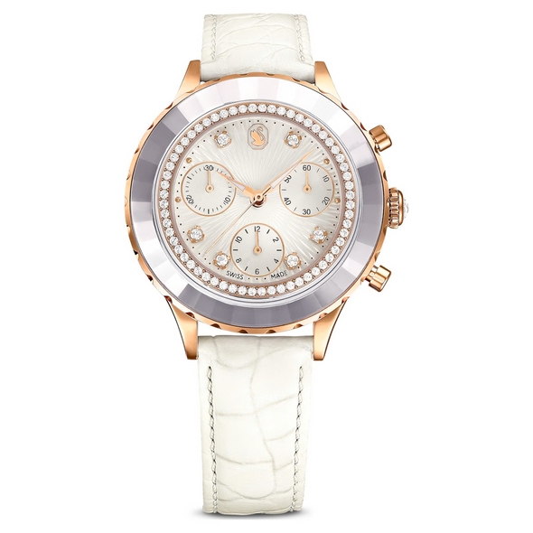 SWAROVSKI OCTEA IVORY LEATHER ROSE GOLD - ACCESSORIES WATCH  - 5671150