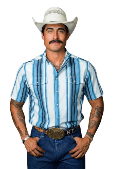 FERREL THE HARRSION  IN BLUE STRIPE - MENS SHIRT  - FPS1026038