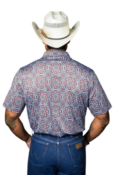 FERREL THE BENNETT RED PRINT - MENS POLO  - FP1026011