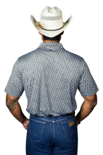 FERREL THE COLTON IN GREEEN PRINT - MENS POLO  - FP1026017