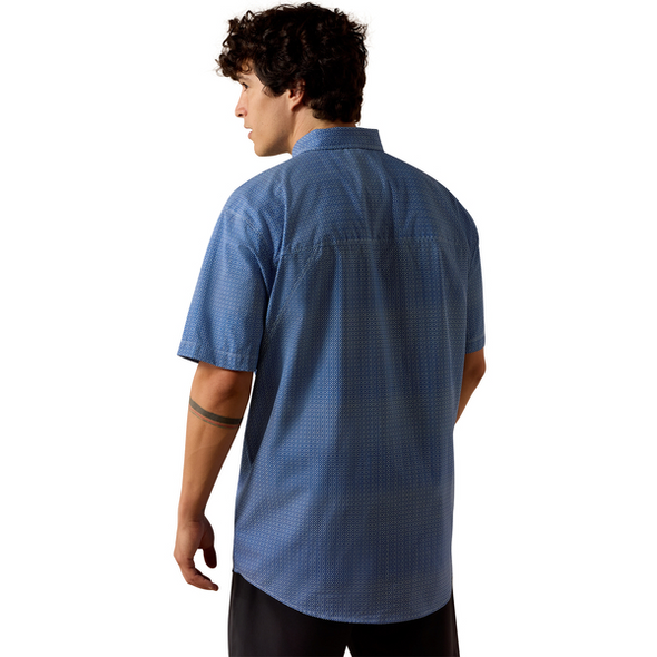 ARIAT 360 AIRLFOW BLUE QUARTEZ PRINT - MENS SHIRT  - 10073440