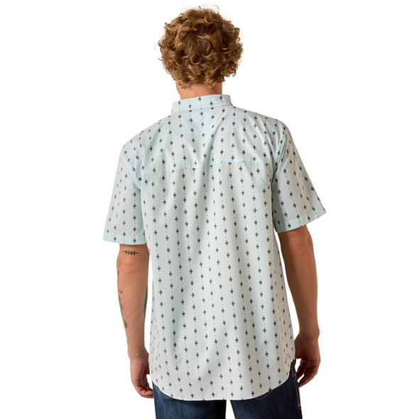 ARIAT 360 AIRLFLOW BLUE GLOW PRINT - MENS SHIRT  - 10073437