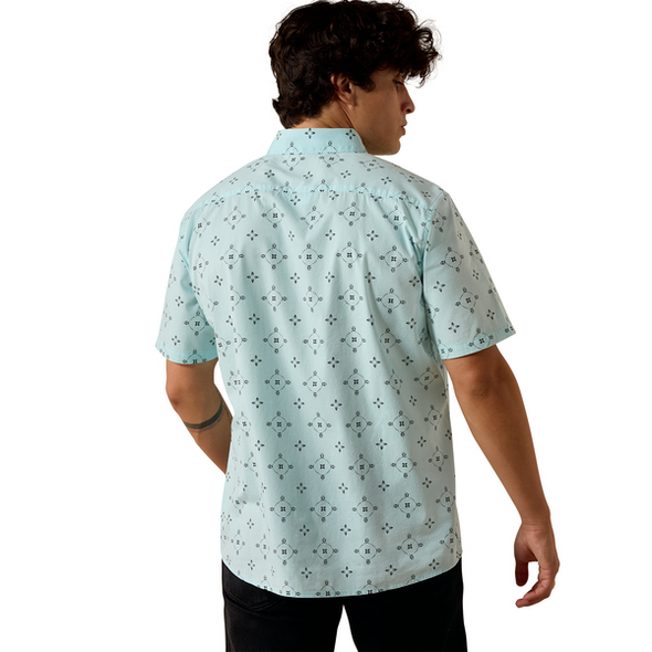 ARIAT MARLOW MODERN FIT BLUE GLOW - MENS SHIRT  - 10073645