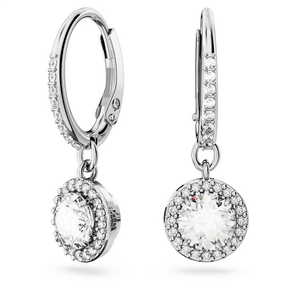 SWAROVSKI UNA ANGELIC DROP ROUND SILVER - ACCESSORIES JEWELRY EARRINGS - 5636270