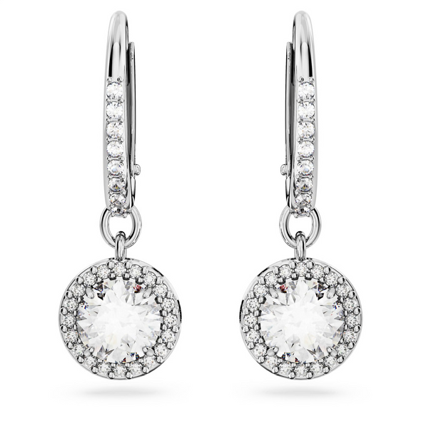 SWAROVSKI UNA ANGELIC DROP ROUND SILVER - ACCESSORIES JEWELRY EARRINGS - 5636270