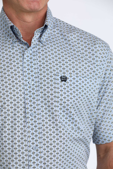 CINCH LIGHT BLUE PRINT - MENS SHIRT  - MTW1111515