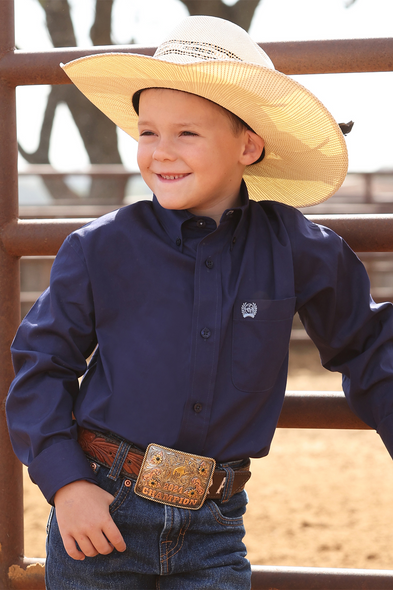 CINCH BOYS ROYAL BLUE SOLID - KIDS BOYS SHIRT - MTW7060412