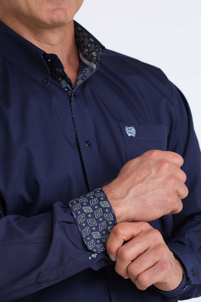CINCH ROYAL BLUE SOLID - MENS SHIRT  - MTW1106074